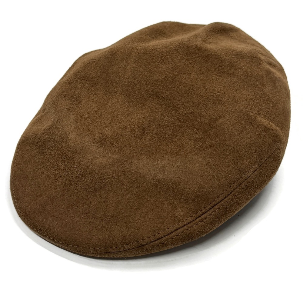 Mens Brown Suede Like Ivy Flat Cap Newsboy Driving Hat Classic Style